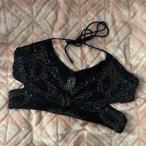 Beaded butterfly top